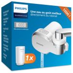 image produit Philips Water Filtre à eau AWP3705P1/10 MICROFILTRATION avec affichage numérique, filtre le CHLORE, les SÉDIMENTS et d'autres substances altérant le goût, capacité de filtration de 1.000 L