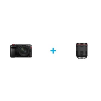 Caméra vidéo plein format Canon EOS C50 + poignée XLR Noir + Objectif CANON RF 24mm F1.4 L VCM