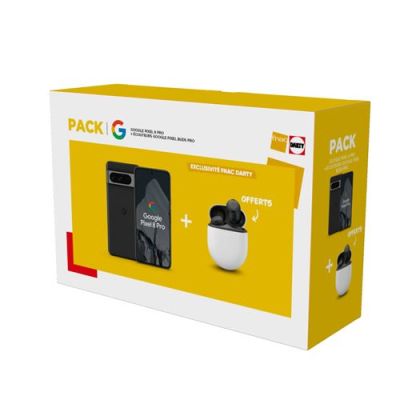 Pack Smartphone Google Pixel 8 Pro 6,7" 5G Double nano SIM 128 Go Noir Volcanique + Ecouteurs Pixel Buds Pro Noir