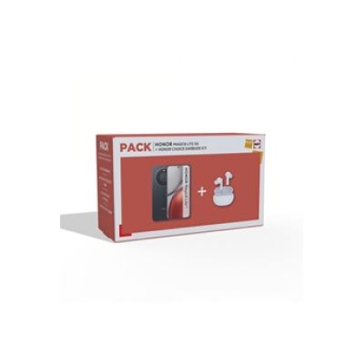 Pack Magic8 Lite 6.79" 5G Double nano SIM 256 Go Noir minuit + Ecouteurs Bluetooth Choice X7i Blanc