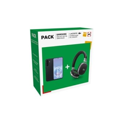 Pack Galaxy A57 6.7" 5G Nano SIM 128 Go Bleu + Casque sans fil Lacoste