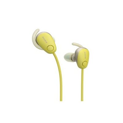 image Sony WI-SP600N Ecouteurs sans fil Bluetooth à réduction de bruit numérique - Jaune, avec Amazon Alexa Intégrée