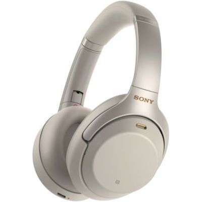 image Sony WH-1000XM3 Casque Bluetooth à réduction de bruit sans fil avec micro pour appels téléphoniques, Alexa et Google Assistant intégrés, Argent