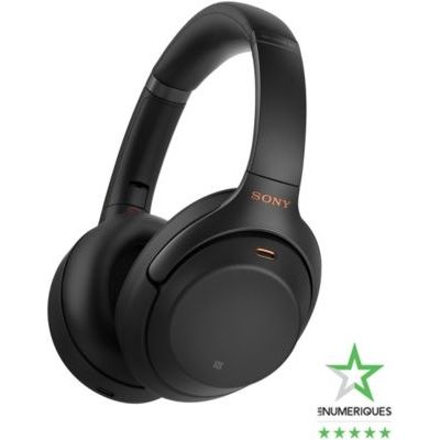 image Sony WH-1000XM3 Casque Bluetooth à réduction de bruit sans fil avec micro pour appels téléphoniques, Alexa et Google Assistant intégrés, Noir