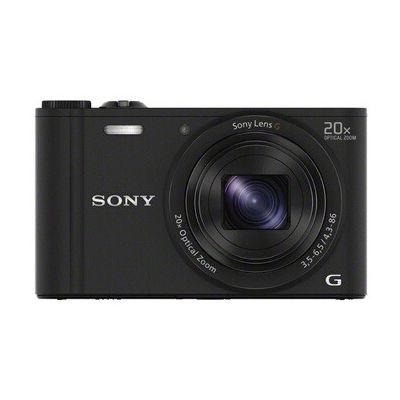 image Sony DSC-WX350 Appareils Photo Numérique, Capteur CMOS Exmor R, 18.2 Mpix, Zoom Optique 20x - Noir & Housse pour Appareil Photo Compact modèle Large