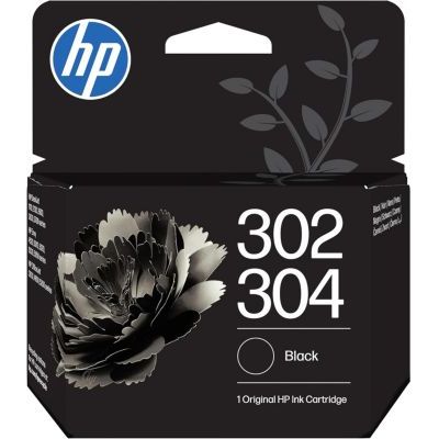HP 302 Cartouche d'Encre Noire Authentique (F6U66AE)