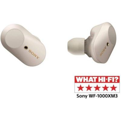 image Sony WF-1000XM3 Écouteurs sans fil Bluetooth à Réduction de Bruit True Wireless avec boitier de rechargement compatibles iOS et Android, Argent, avec Amazon Alexa Intégrée