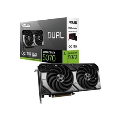ASUS Dual GeForce RTX 5070 12GB GDDR7 OC Edition Carte Graphique Gaming | PCIe 5.0, HDMI 2.1b, DisplayPort 2.1b, double ventilateur compact, ventilateurs Axial-tech, technologie 0 dB