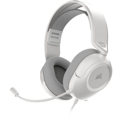 Corsair HS35 V3 Casque de gaming filaire avec micro - PC/PS5/PS4/Switch/Xbox/Mac, léger et confortable, 3,5 mm - Blanc