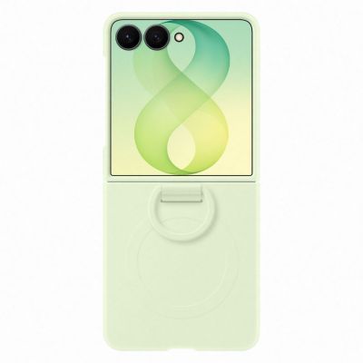 Samsung Coque magnétique Officielle en Silicone pour Galaxy Z Flip8 Menthe
