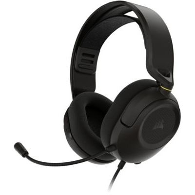 Corsair HS35 V3 Casque de gaming filaire avec micro - PC/PS5/PS4/Switch/Xbox/Mac, léger et confortable, 3,5 mm - Carbone