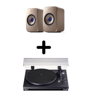Enceintes actives Hifi connectées KEF LSX 2 Soundwave (paire) + Platine vinyle Teac TN-280BT-A3 Noir