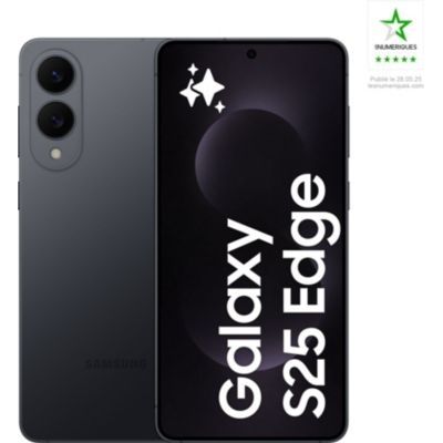 image Smartphone SAMSUNG Galaxy S25 Edg Noir 512Go Batterie Neuve