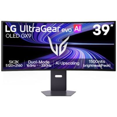 LG 39GX950B-B - Moniteur Gaming Ultragear OLED, 38,6", 5K2K (5120 x 2160), 165 Hz, 0,03 ms, DP 2,2, pivotable/Hauteur réglable, NVIDIA G-Sync, FreeSync Premium Pro, Violet Gris