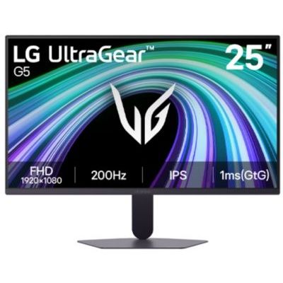 LG Moniteur Gaming Ultragear™ 25G523B-B.AEU | Série G5 (2026) | 25 Pouces | IPS 16:9 | 200Hz | 1ms (GtG) | FHD 1920x1080 | sRGB 99% | HDR10 | AMD FreeSync Premium™ et NVIDIA G-Sync™