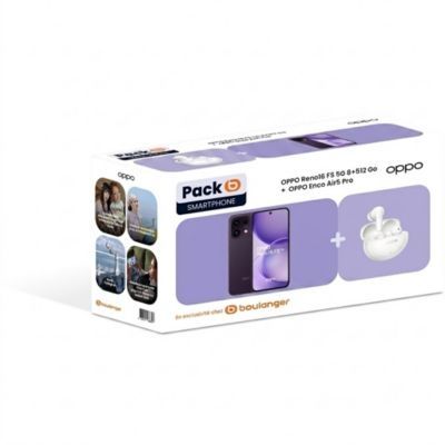 image Smartphone OPPO Pack Reno 16 FS 5G 512Go Noir + Oppo Enco Air5 Pro