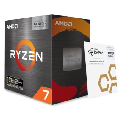 AMD Ryzen 7 5800X3D Processeur 10E Anniversaire (8 Coeurs/16 Threads, Socket AM4, 105W TDP, 100 Mo Cache, jusqu'à 4.5 GHz Fréquence Boost, Pas de Ventilateur)