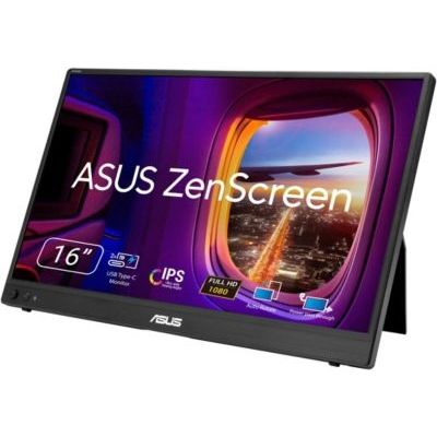 ASUS ZenScreen MB16AHVE - Écran portable 16 pouces (diagonale utile de 15,6 pouces), FHD, dalle IPS, alimentation par le câble, rotation automatique, trépied, USB Type-C®, mini-HDMI®, sans scintilleme