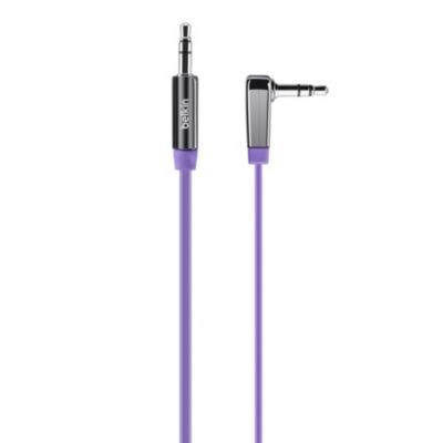 image Câble Jack Belkin Jack 3.5mm Plat coudé violet 0.9m