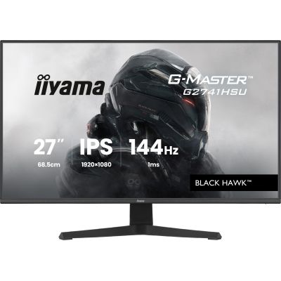 iiyama Ecran G-Master Black Hawk, G2741HSU-B1 IPS, FreeSync/Adaptive Sync, 1920x1080@144Hz, 1ms, 350cd Haut-parleurs, HDMI/DP/USB HUB, Black Tuner, i-Style Colour