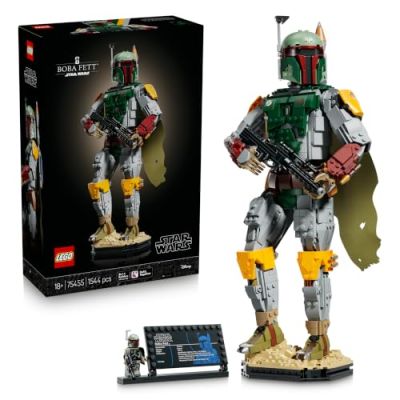 LEGO Star Wars Boba Fett 75455 | Set pour adulte, décoration de bureau, figurine avec armure Beskar, blaster, Chausseur de Primes, idée cadeau, 1544 pièces