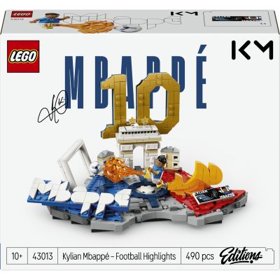 LEGO Editions Kylian Mbappé – Best of - Jeu Football - Maquette 3D avec Minifigurine Collector - Décoration de Chambre d'enfant - Cadeau dès 10 Ans pour Garçon, Fille ou Adulte Fan de Sport 43013