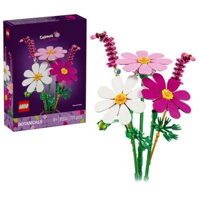 LEGO Botanicals Les Cosmos 11514 | Jouet pour fille dès 9 ans, bouquet de fleurs artificielles, décoration de chambre d'enfant DIY, idée cadeau, 171 pièces