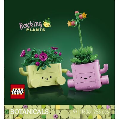 LEGO Botanicals Petites Plantes dansantes 11506 | Jouet pour fille dès 9 ans avec fleurs artificielles, 2 fausses plantes & 2 pots, décoration de chambre, cadeau, 253 pièces