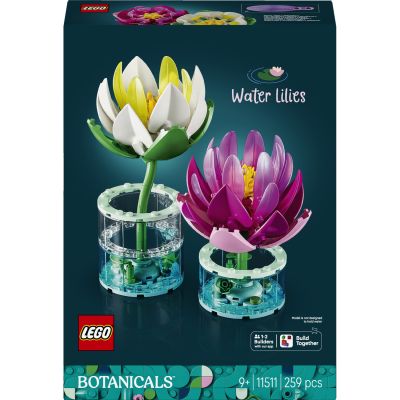 LEGO Botanicals Les nénuphars 11511 | Jouet pour fille dès 9 ans, fleurs artificielles & fausses plantes, décoration DIY pour chambre d'enfant, cadeau, 259 pièces