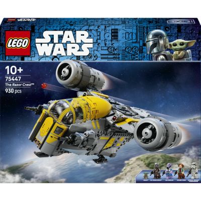 LEGO Star Wars 75447 The Mandalorien and Grogu Le Razor Crest - Jouet de Construction - Maquette avec 4 Minifigurines & Figurine de Grogu - Cadeau d'anniversaire pour Garçon, Fille & Fan dès 10 Ans