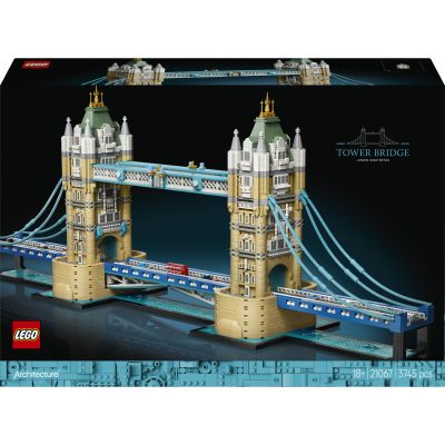 LEGO Architecture Tower Bridge 21067 | Set pour adulte, décoration 3D pour étagère, maquette miniature DIY, pont levant, Tamise, idée cadeau, 3745 pièces