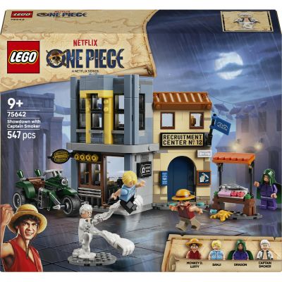 LEGO One Piece L’Affrontement avec Le Capitaine Smoker - Jouet Interactif - 4 Minifigurines Dont Monkey D. Luffy & Sanji - Décoration de Chambre d'enfant - Cadeau Garçon, Fille dès 9 Ans ou Fan 75642