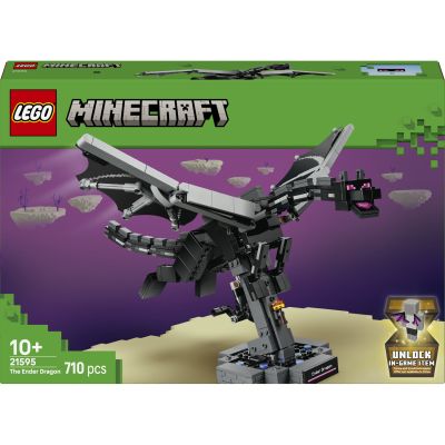 LEGO Minecraft Le Dragon de l’Ender - Figurine - Jeu Interactif avec Ailes Articulées & Portail de Sortie - Décoration de Chambre d'enfant - Cadeau Gaming pour Garçon, Fille dès 10 Ans ou Fan 21595