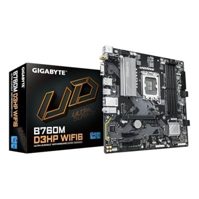GIGABYTE B760M D3HP WIFI6 Carte mère - Compatible avec Les processeurs Intel Core 14e génération, VRM numérique 4+1+1 Phases, jusqu'à 5600 MHz DDR5, 2X M.2 PCIe 4.0, Wi-FI 6, LAN GbE, USB 3.2 Gen 1