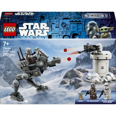 LEGO Star Wars 75444 L’Attaque de l’AT-RT - Jeu - Maquettes de Marcheur Impérial, Tour, Minifigurine du Mandalorien & Figurine de Grogu - Cadeau d'anniversaire pour Garçon, Fille dès 7 Ans & Fans