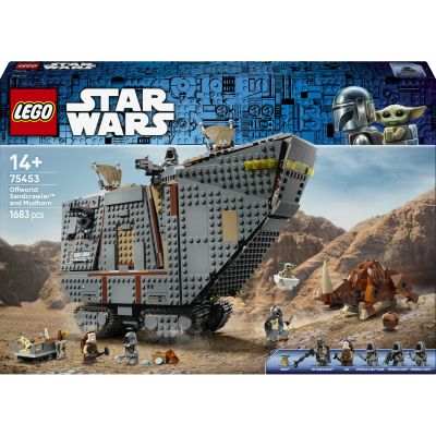 LEGO Star Wars : The Mandalorian 75453 Le Sandcrawler d’Offworld et Le Mudhorn - Maquette - Figurine de Grogu & 5 Minifigurines Dont Le Mandalorien - Cadeau d'anniversaire pour Garçon Ado dès 14 Ans