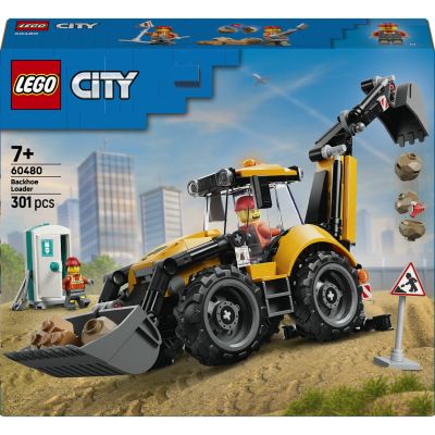 LEGO City Le tractopelle Jaune 60480 | Camion jouet pour garçon dès 7 ans, véhicule de construction, tracteur avec 2 minifigurines, idée cadeau, 301 pièces