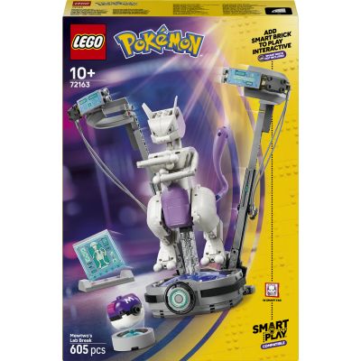 LEGO Pokémon Smart Play : L’évasion du labo de Mewtwo 72163 | SMART Brique non incluse, set Compatible, 1 Tag, 1 Figurine de Pokémon, cadeau pour garçon ou fille dès 10 ans, 605 pièces