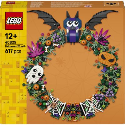 LEGO La Couronne d’Halloween - Kit de Construction - Chauve-Souris, Citrouilles, Fantômes & Toile d'Araignée - Décoration Murale - Idée Cadeau Loisirs Créatifs pour Fille ou Garçon Ado 12 Ans 40825