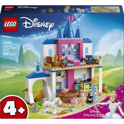LEGO Disney Princess Château de Cendrillon et Ses Amis Animaux 43283 | Jouet pour fille dès 4 ans, jeu éducatif, mini-poupées, 4 figurines animaux, cadeau d’anniversaire, 149 pièces