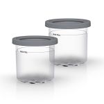 image produit Lot de 2 pots avec couvercles pour machines à glaces NINJA – Compatible CREAMi NC302EU/NC300 - Sans BPA - Lavable lave-vaisselle