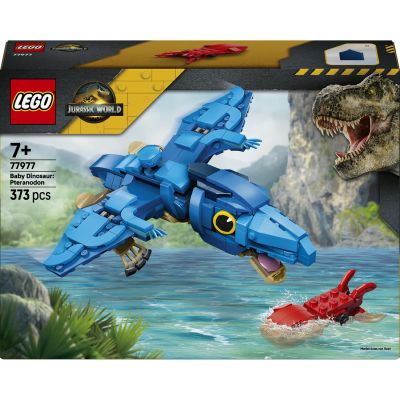 LEGO Jurassic World Bébé Dinosaure : Le Ptéranodon - Jouet Interactif Dino - Figurine Articulée & Pieuvre - Décoration pour Chambre d'enfant - Cadeau d'anniversaire pour Garçon ou Fille 7 Ans 77977