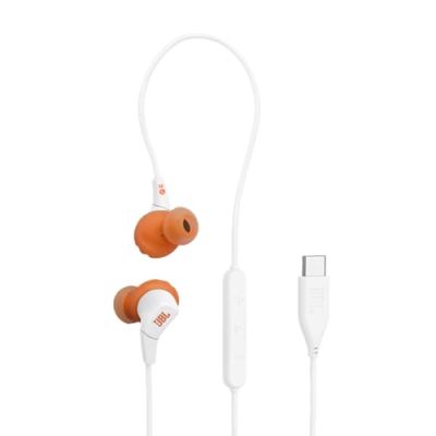 JBL Endurance Run 3, Écouteurs Filaires Sport, USB-C, Blanc
