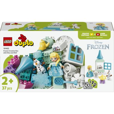LEGO Duplo Disney Boîte créative La Reine des neiges avec Elsa & Olaf 10462 | Jouet pour fille ou garçon dès 2 ans, jeu éducatif Montessori, motricité de bébé, 2 figurines, idée cadeau, 37 pièces