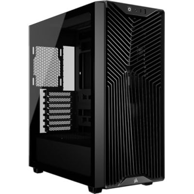 CORSAIR 3200D RS Boîtier PC Moyen Tour, 3 Ventilateurs RS120 Inclus – Noir
