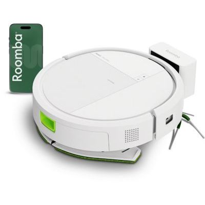 iRobot Roomba 115 Combo - Robot Aspirateur Laveur 2en1 - Puissance d'Aspiration de 15KPa - Brosse latérale étendue - Lingette de Lavage déportée - Navigation LiDAR - Blanc