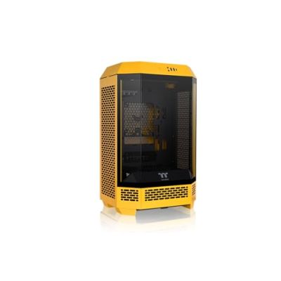 Thermaltake The Tower 300 Boîtier PC Gaming Micro-ATX Vertical avec Verre Trempé, Compatible Radiateur 420 mm, Jusqu’à 8 Ventilateurs 120/140mm Bumblebee
