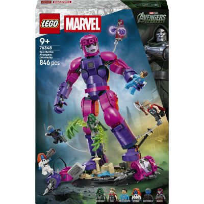 LEGO ǀ Marvel Le Combat Légendaire Avengers : Doomsday - Jeu de Construction - Jouet Super-Héros - Figurine de Sentinelle & 6 Minifigurines Dont Thor - Cadeau pour Garçon 9 Ans ou Fan du Film 76348