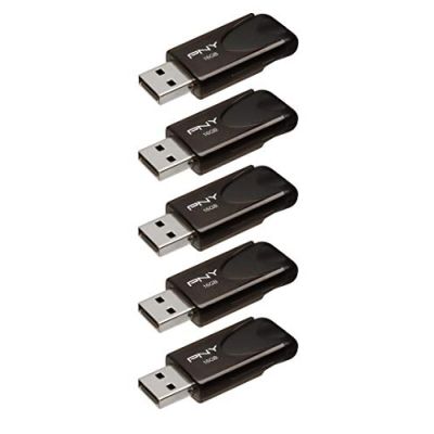 PNY Attaché 4 16Go Pack 5 Clé USB USB 2.0 Noir