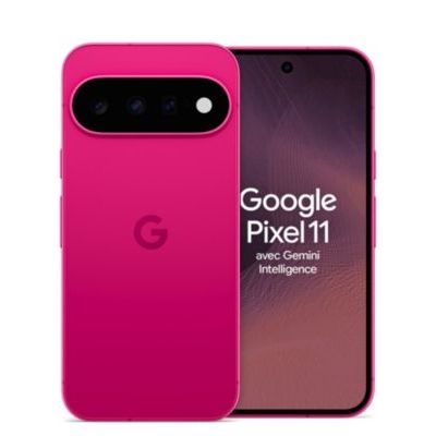Google Pixel 11 - Smartphone Android débloqué – Hibiscus, 256GB | Avec Gemini Intelligence, plus de 30 heures d'autonomie, et écran Super Actua 6,3 pouces